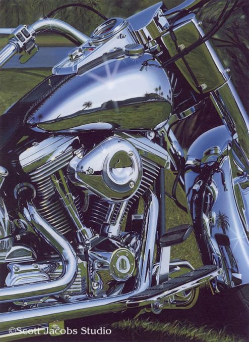 Reflections On Canvas Harley Davidson Art Jacobs Gallery