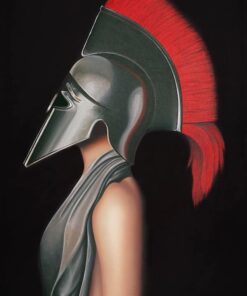 Large female spartan painting by Alexa Jacobs