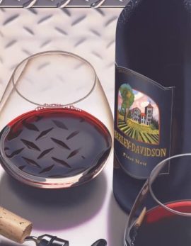 Harley wine art, "Red Diamonds" by artist Scott Jacobs