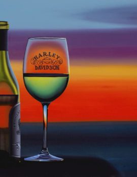wine painting, Winding Down by Scott Jacobs