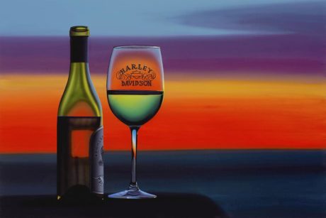 wine painting, Winding Down by Scott Jacobs