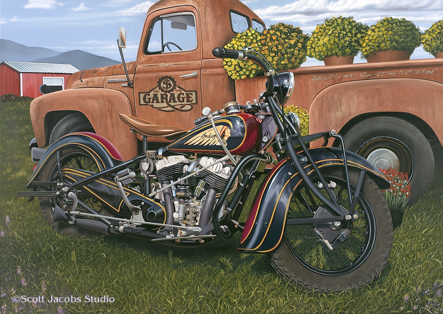 completed Sturgis Motorcycle Rally Painting by Scott Jacobs