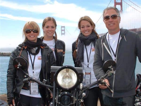 the jacobs family at the golden gate bridge during the 2012 cannonball run