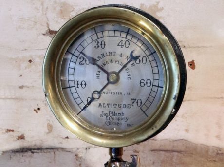 gauge in steampunk lamp at scott jacobs gallery deadwood