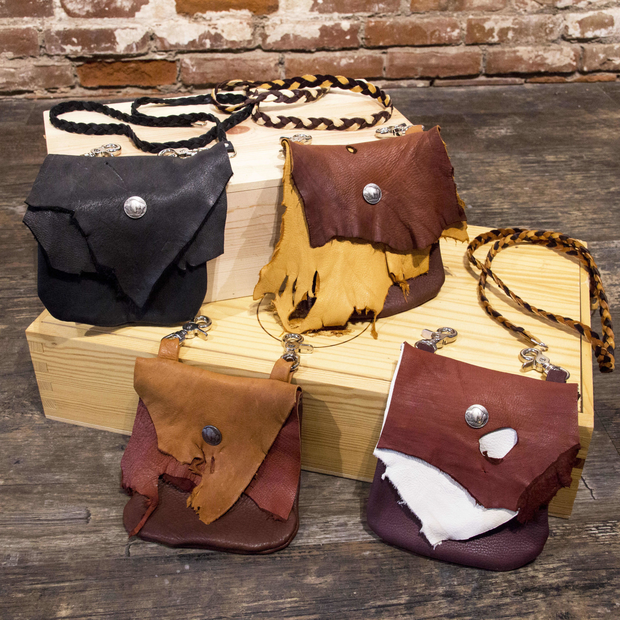 Mik Wright Handmade Leather (some with some bison leather) small purse —  The Buffalo Wool Co. - Herd Wear Retail Store