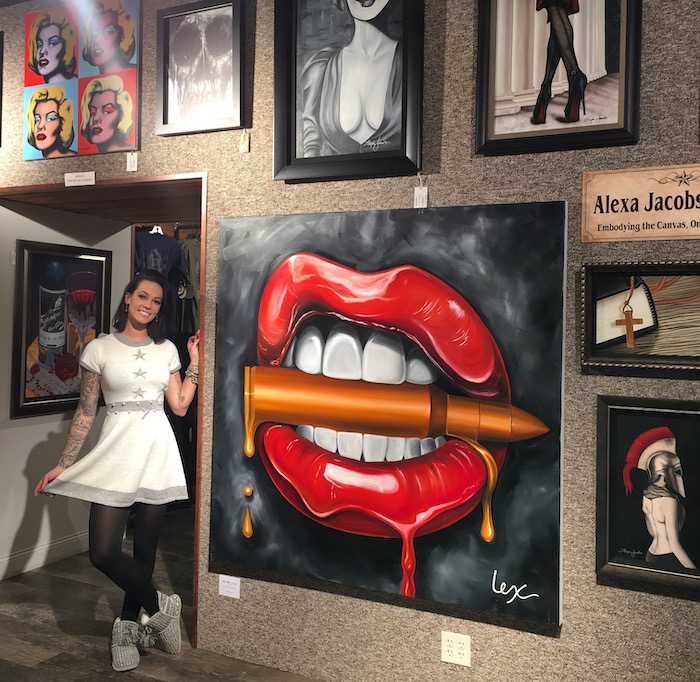 alexa jacobs with Bite Me original in Jacobs Gallery in Deadwood SD