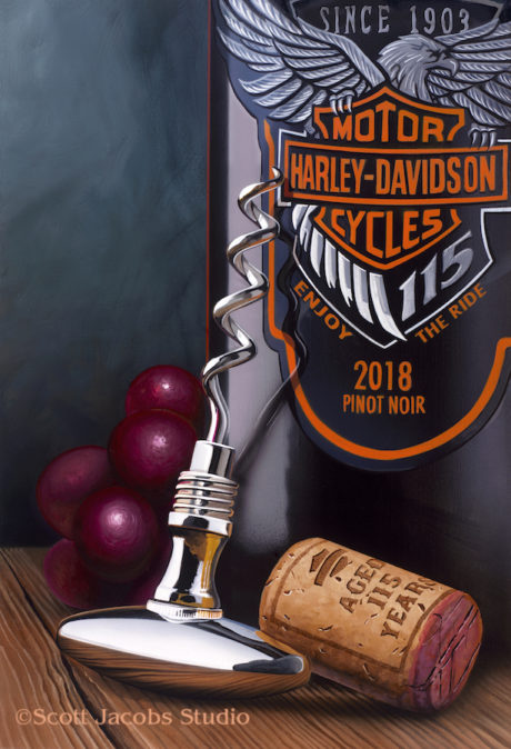 scott jacobs' 115th anniversary painting for Harley-Davidson, Genu-Wine Legend