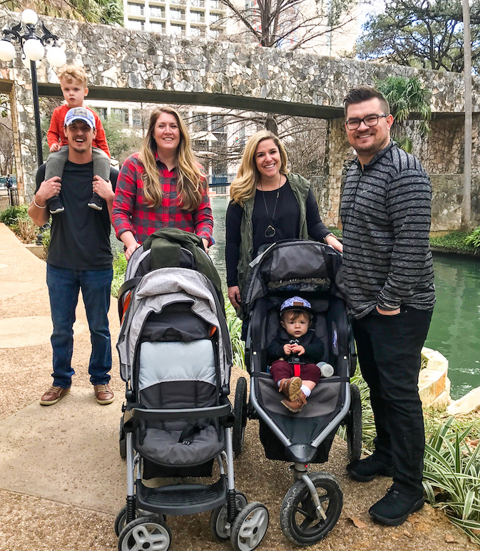 Todd Jacobs, wife Noelle and son Deacon with family in Texas