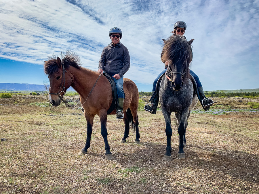 Olivia Jacobs-Chrisman and Scott Jacobs on Icelandic horses