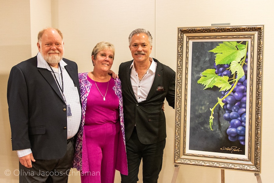 Jim and Alyson Ross with Scott Jacobs artwork
