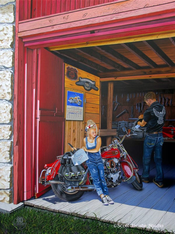 scott jacobs' finished 2020 sturgis rally 80th anniversary painting