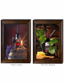 two paintings in the simple pleasures suite by scott jacobs of 