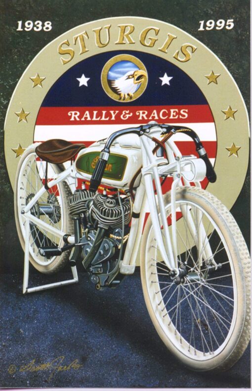 indian motorcycle poster called Indian Racer Vintage 1024 by Scott Jacobs