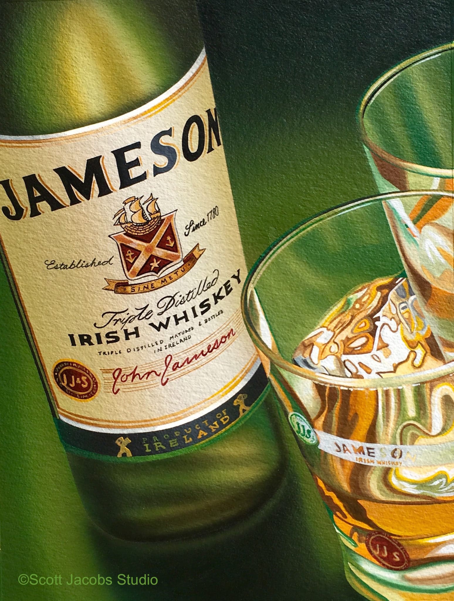 Jameson whiskey painting by Scott Jacobs