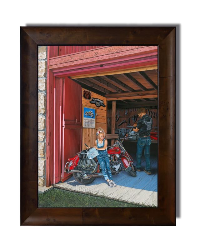 framed print of scott jacobs' painting, Daddy's Girl