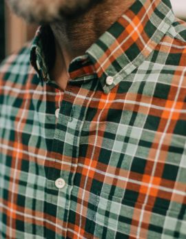the jack by taylor stitch in rust oxford plaid