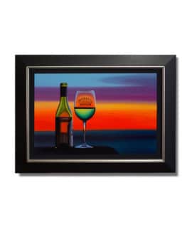 harley-davidson wine painting called winding down by scott jacobs