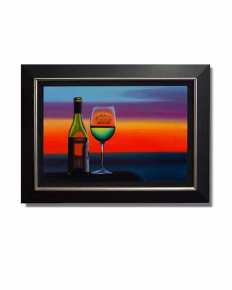 harley-davidson wine painting called winding down by scott jacobs