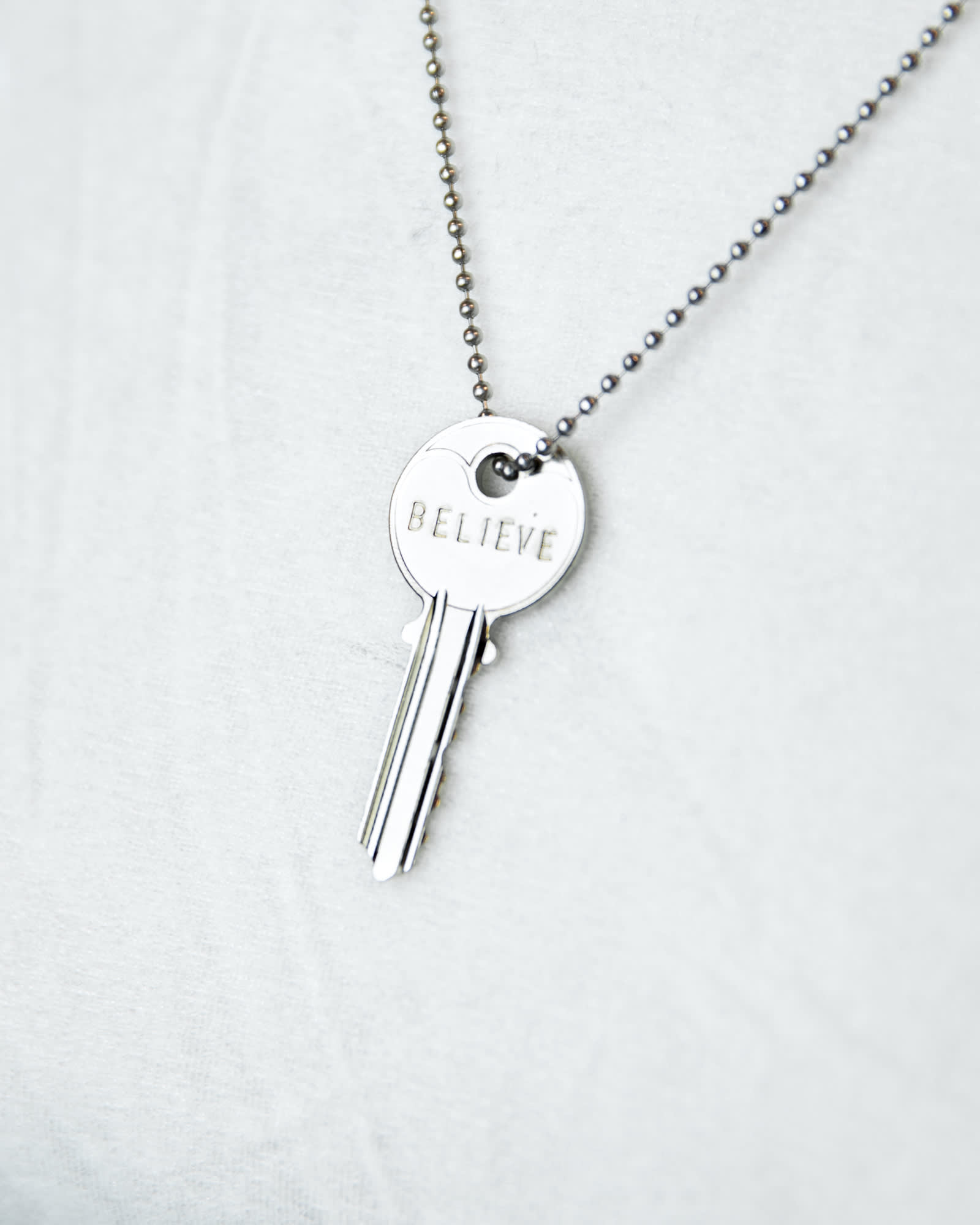 Pastel Blue Classic Ball Chain Key Necklace – The Giving Keys