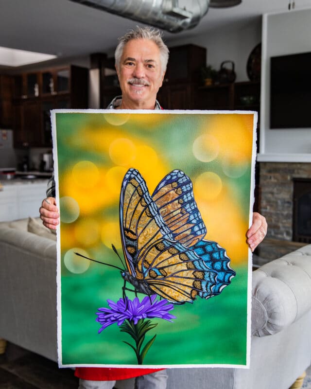 butterfly painting by scott jacobs called all that glitters