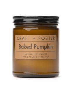 baked pumpkin fall scented candle