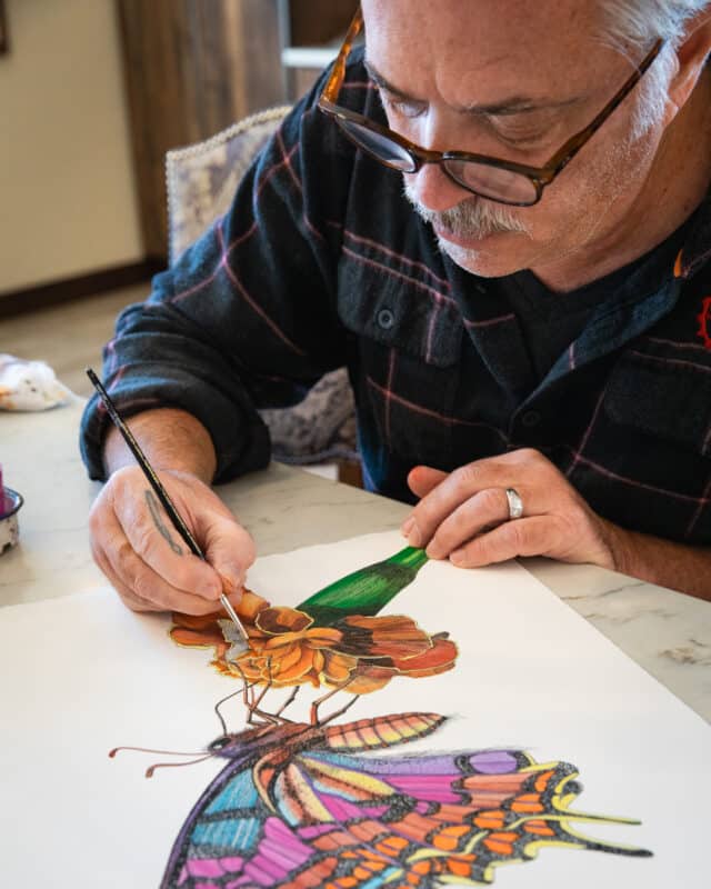 scott jacobs painting the butterfly print "nature's prism"