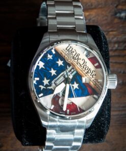 we the people quartz watch with a stainless steel band by scott jacobs