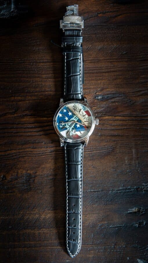 we the people automatic watch with leather band by scott jacobs