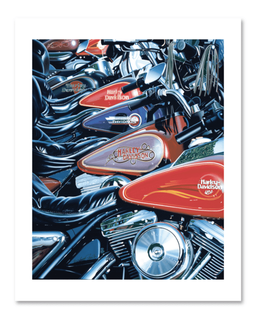 painting by scott jacobs called thunder row, a serigraph on white paper