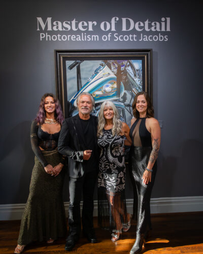 Alexa jacobs, Scott Jacobs, sharon jacobs, and olivia jacobs at the monthaven art exhibit
