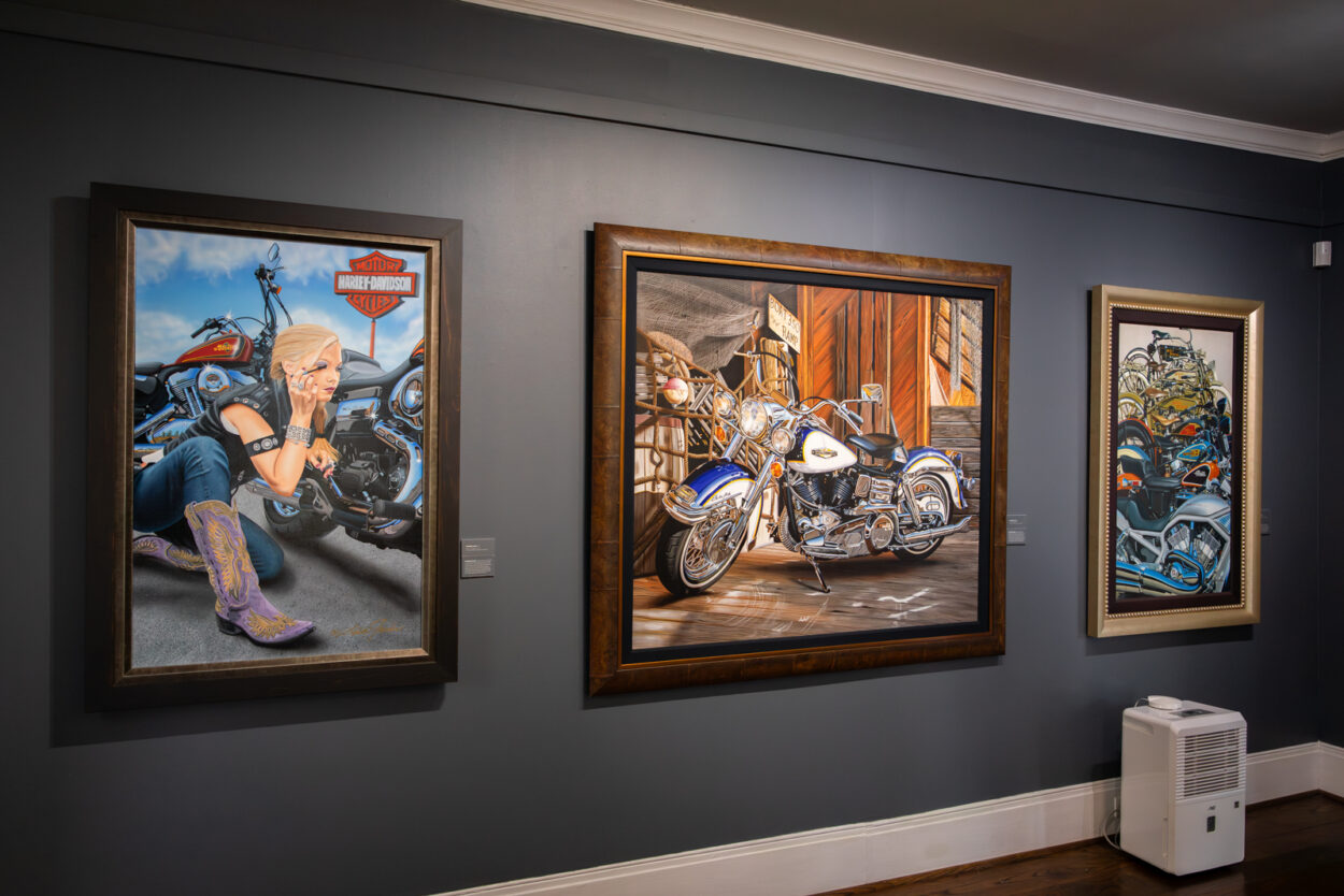 monthaven-scott-jacobs-1158- finishing touch, catch of the day, and 100 great years Harley paintings by Scott Jacobs