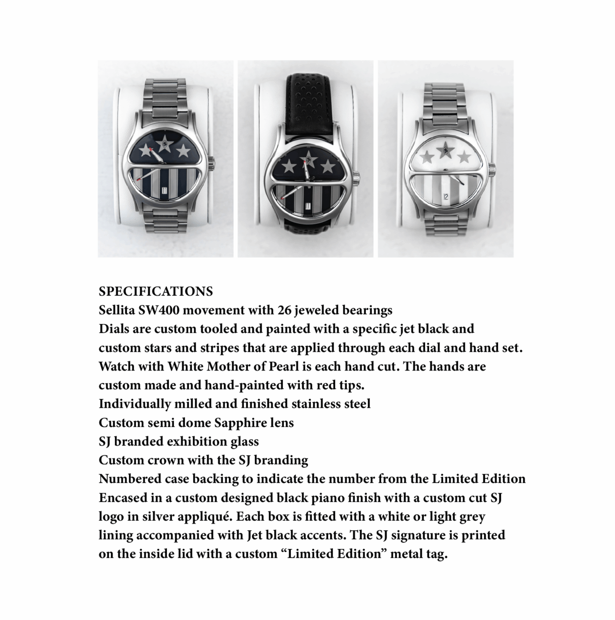 Scott Jacobs new watch design, honor specifications