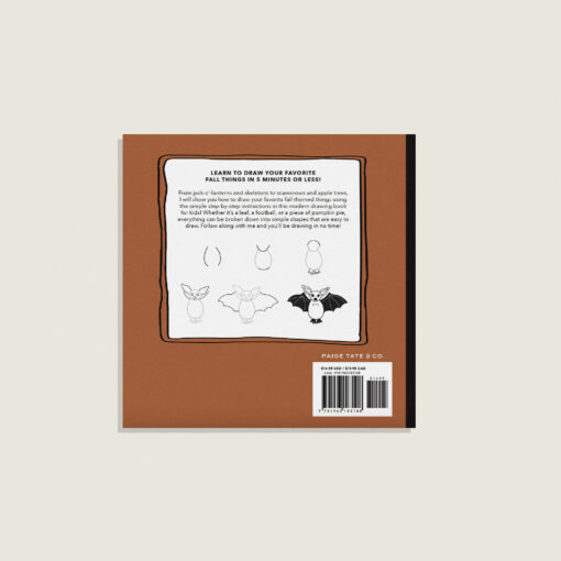 back of how to draw fall things for kids book by alli koch