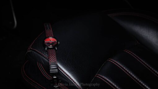 drive time stealth watch red and black by Scott Jacobs