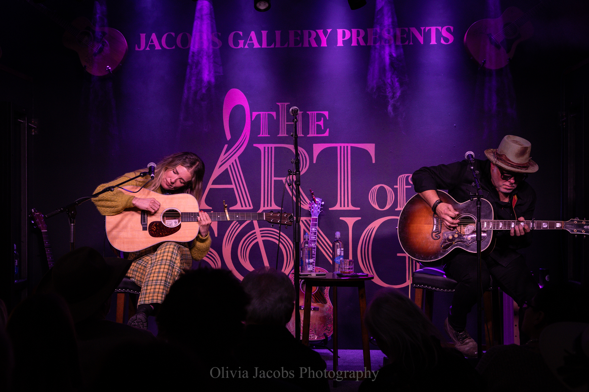 Sarah buxton and Danny myrick playing at the art of song in jacobs gallery deadwood
