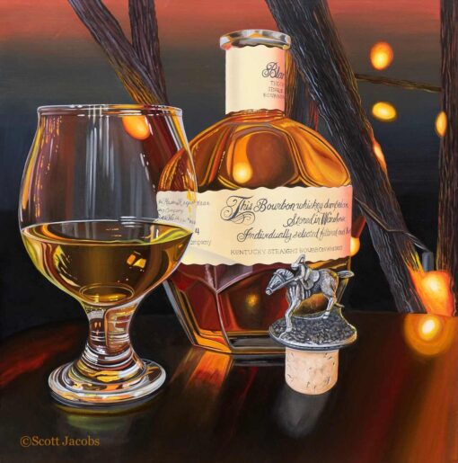off to the races bourbon painting by Scott Jacobs