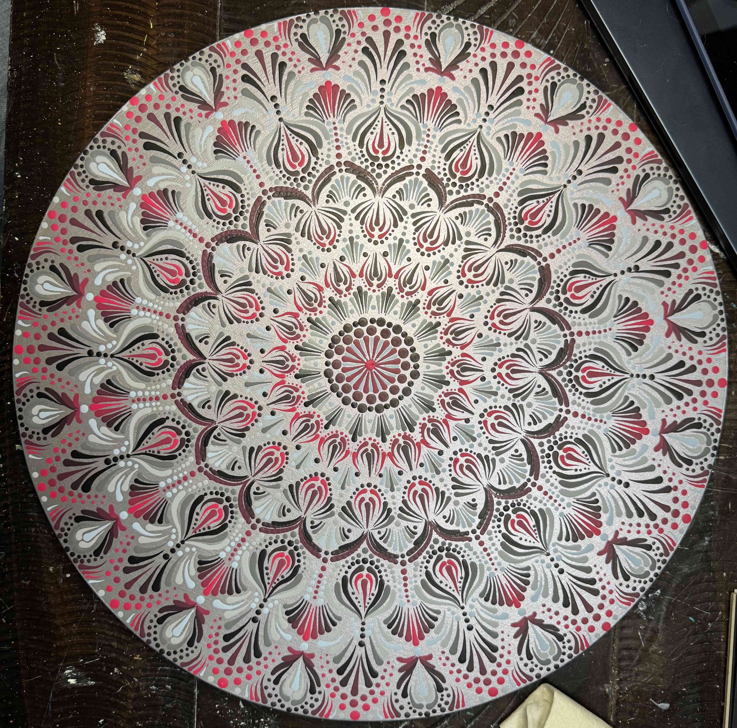 "Blush of Dawn" Mandala Lazy Susan
