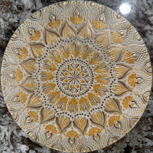 "Honeyed Harvest" Mandala Lazy Susan