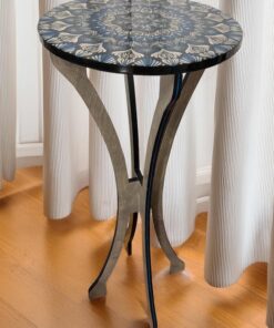 "Riverbed Rhythm" Custom Mandala Table