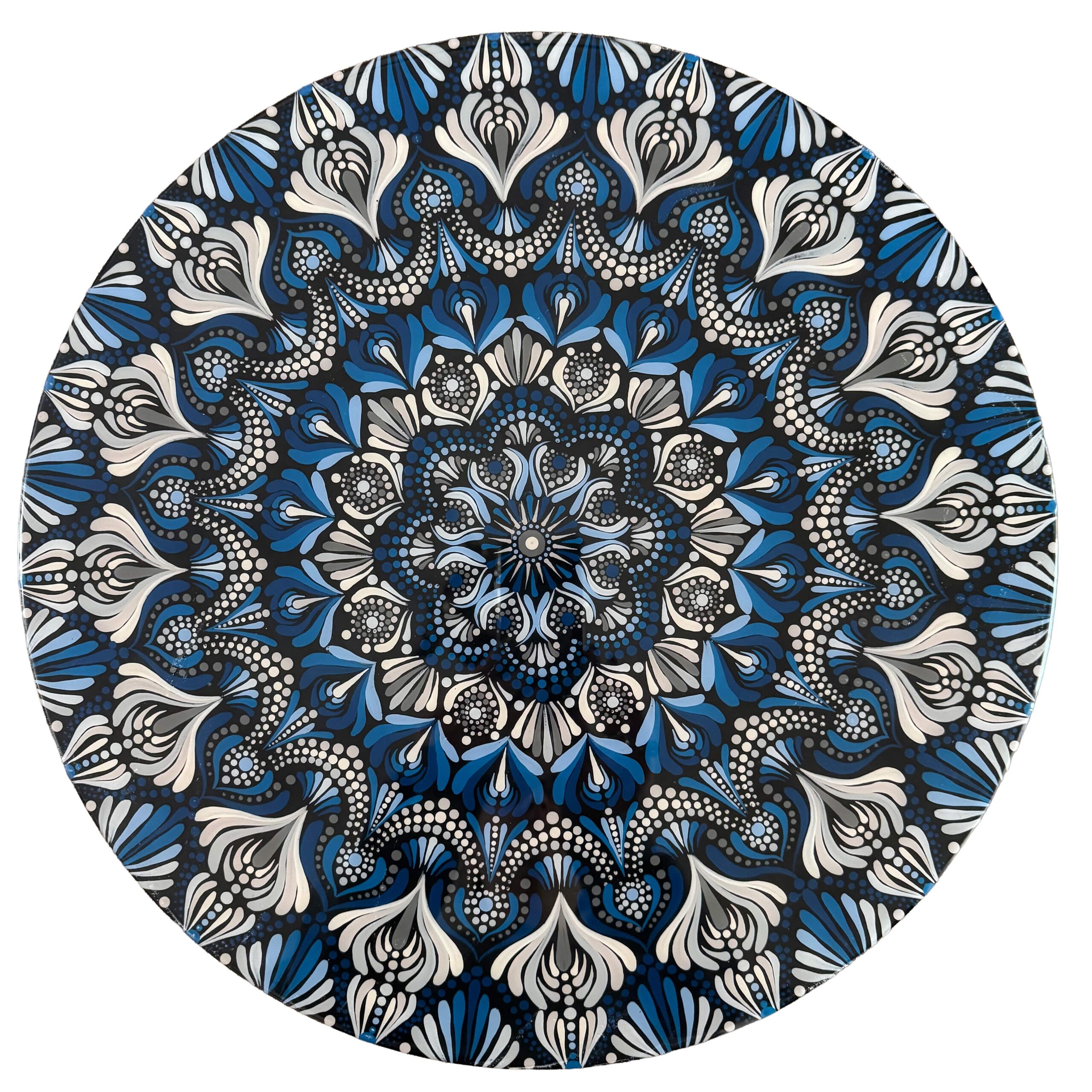 "Riverbed Rhythm" Custom Mandala Table - Image 3